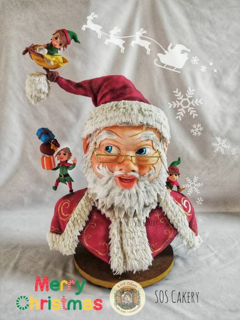 Santa Claus Bust Cake