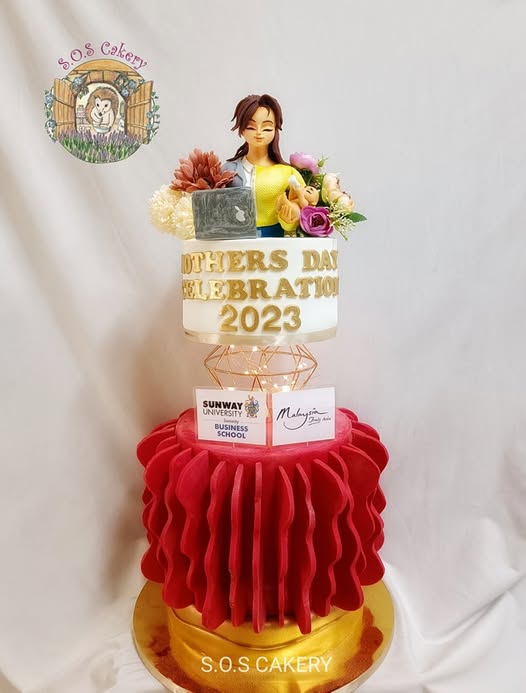 Mother's Day Fondant Figurine Cake