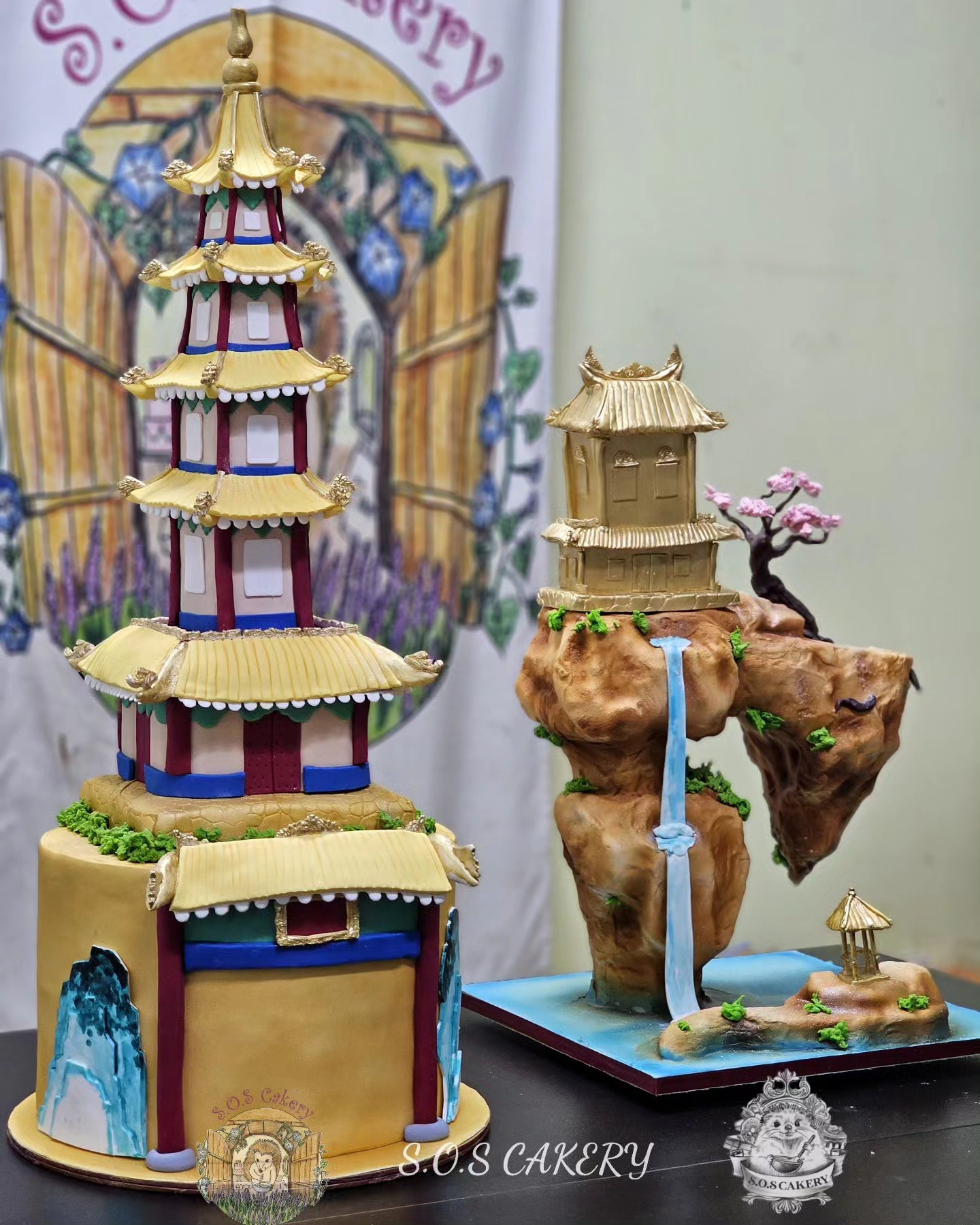 Pagoda Fondant Sculpture Cake